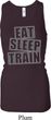 Ladies Tanktop Eat Sleep Train Longer Length Racerback Tank
