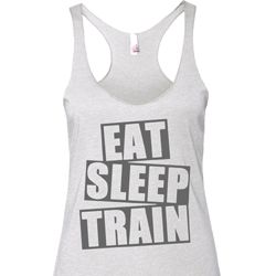 Ladies Tanktop Eat Sleep Train Tri Blend Racerback Tank Top