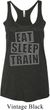 Ladies Tanktop Eat Sleep Train Tri Blend Racerback Tank Top