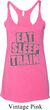 Ladies Tanktop Eat Sleep Train Tri Blend Racerback Tank Top