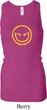 Ladies Tanktop Evil Smiley Face Longer Length Racerback Tank Top