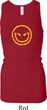 Ladies Tanktop Evil Smiley Face Longer Length Racerback Tank Top