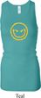 Ladies Tanktop Evil Smiley Face Longer Length Racerback Tank Top