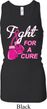 Ladies Tanktop Fight For a Cure Longer Length Racerback Tank Top