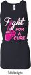 Ladies Tanktop Fight For a Cure Longer Length Racerback Tank Top