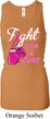 Ladies Tanktop Fight For a Cure Longer Length Racerback Tank Top