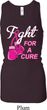 Ladies Tanktop Fight For a Cure Longer Length Racerback Tank Top