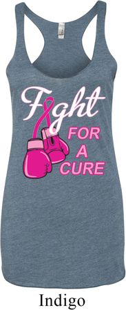 Ladies Tanktop Fight For a Cure Tri Blend Racerback Tank Top