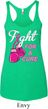 Ladies Tanktop Fight For a Cure Tri Blend Racerback Tank Top