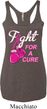 Ladies Tanktop Fight For a Cure Tri Blend Racerback Tank Top