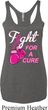 Ladies Tanktop Fight For a Cure Tri Blend Racerback Tank Top