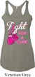 Ladies Tanktop Fight For a Cure Tri Blend Racerback Tank Top