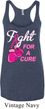 Ladies Tanktop Fight For a Cure Tri Blend Racerback Tank Top