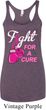Ladies Tanktop Fight For a Cure Tri Blend Racerback Tank Top