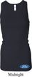 Ladies Tanktop Ford Oval Bottom Print Longer Length Racerback Tank Top