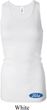 Ladies Tanktop Ford Oval Bottom Print Longer Length Racerback Tank Top