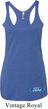 Ladies Tanktop Ford Oval Bottom Print Tri Blend Racerback Tank Top