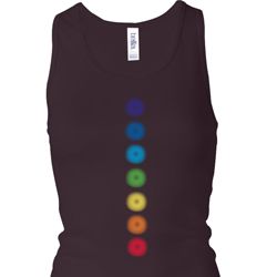 Ladies Tanktop Glowing Chakras Longer Length Racerback Tank Top