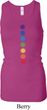 Ladies Tanktop Glowing Chakras Longer Length Racerback Tank Top