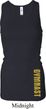 Ladies Tanktop Gold Gymnast Bottom Print Longer Length Racerback Tank