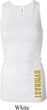 Ladies Tanktop Gold Gymnast Bottom Print Longer Length Racerback Tank