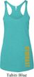 Ladies Tanktop Gold Gymnast Bottom Print Tri Blend Racerback Tank Top