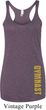 Ladies Tanktop Gold Gymnast Bottom Print Tri Blend Racerback Tank Top