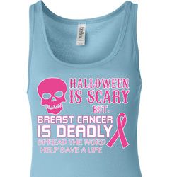 Ladies Tanktop Halloween Scary Cancer Deadly Longer Length Tank Top