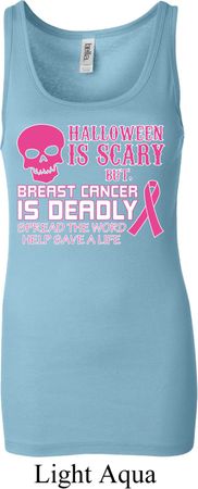 Ladies Tanktop Halloween Scary Cancer Deadly Longer Length Tank Top