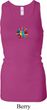 Ladies Tanktop Hippie Sun Patch Middle Longer Length Racerback Tank