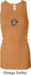 Ladies Tanktop Hippie Sun Patch Middle Longer Length Racerback Tank