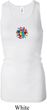 Ladies Tanktop Hippie Sun Patch Middle Longer Length Racerback Tank