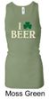 Ladies Tanktop I Love Beer Longer Length Racerback Tank Top