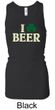 Ladies Tanktop I Love Beer Longer Length Racerback Tank Top