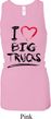 Ladies Tanktop I Love Big Trucks Longer Length Racerback Tank Top