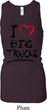 Ladies Tanktop I Love Big Trucks Longer Length Racerback Tank Top