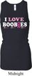 Ladies Tanktop I Love Boobies Longer Length Racerback Tank Top
