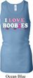 Ladies Tanktop I Love Boobies Longer Length Racerback Tank Top
