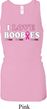 Ladies Tanktop I Love Boobies Longer Length Racerback Tank Top