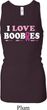 Ladies Tanktop I Love Boobies Longer Length Racerback Tank Top