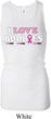 Ladies Tanktop I Love Boobies Longer Length Racerback Tank Top