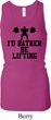 Ladies Tanktop I Rather Be Lifting Longer Length Racerback Tank Top