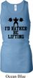Ladies Tanktop I Rather Be Lifting Longer Length Racerback Tank Top