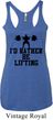Ladies Tanktop I Rather Be Lifting Tri Blend Racerback Tank Top
