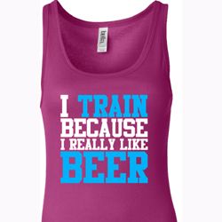 Ladies Tanktop I Train For Beer Longer Length Tank Top