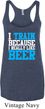 Ladies Tanktop I Train For Beer Tri Blend Racerback Tank Top