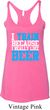 Ladies Tanktop I Train For Beer Tri Blend Racerback Tank Top