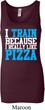 Ladies Tanktop I Train For Pizza Longer Length Tank Top