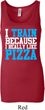 Ladies Tanktop I Train For Pizza Longer Length Tank Top