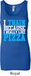 Ladies Tanktop I Train For Pizza Longer Length Tank Top